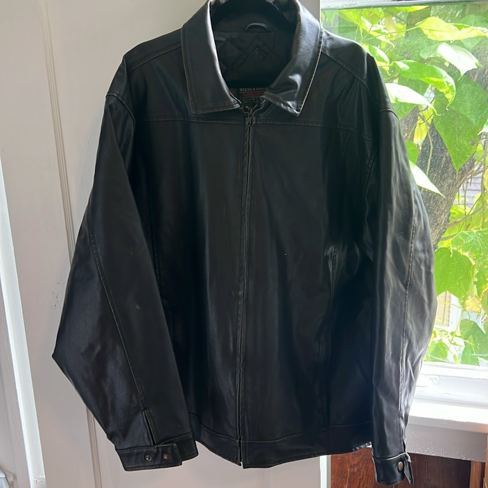 Steve & Barry's Sleek Black Faux Leather Jacket